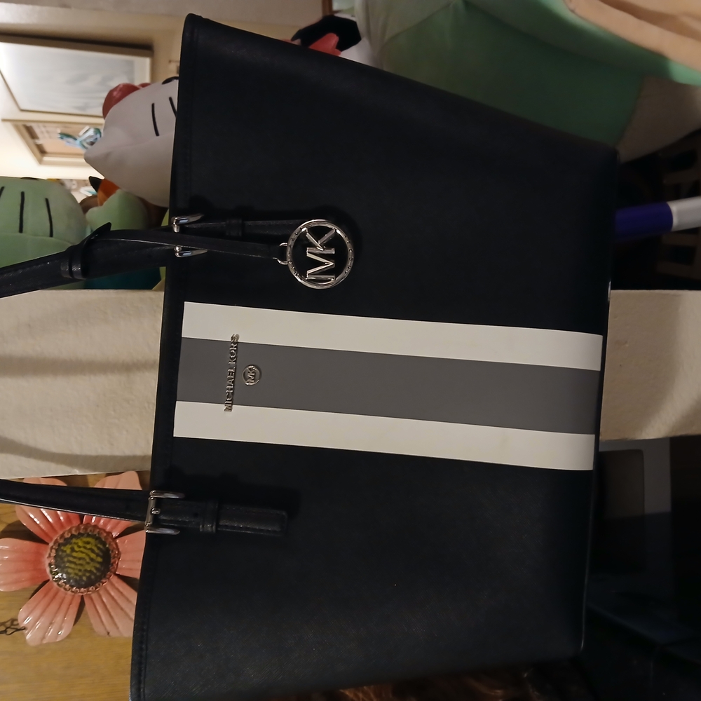 Michael Kors Black and Gray Men's Bag